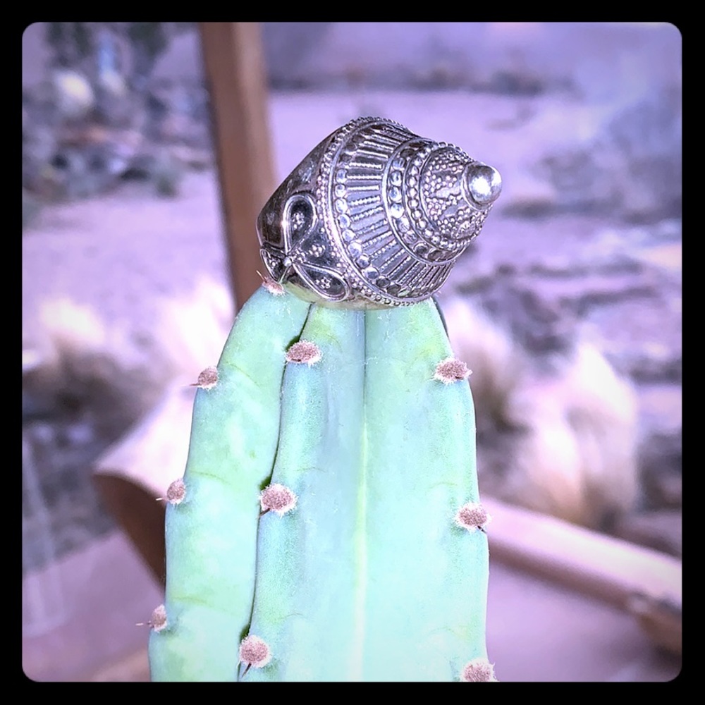 Silver ring from Rajasthan - Picture 3 of 7